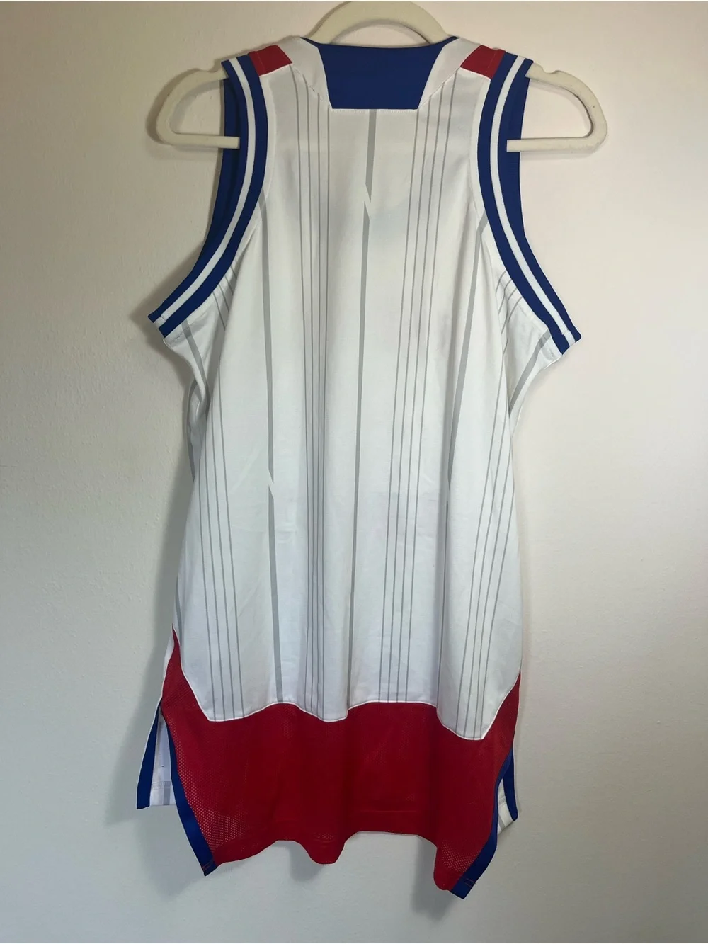 adidas White Red Blue McDonald's All American Basketball Jersey